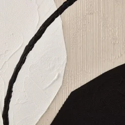 Bouclair Neutral Oval Abstract Painted Canvas