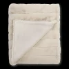 Best Bouclair Oatmeal Cougar Faux Fur Throw