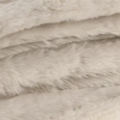Best Bouclair Oatmeal Cougar Faux Fur Throw