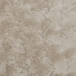 Bouclair Oatmeal Sheep Faux Fur Throw Pillow