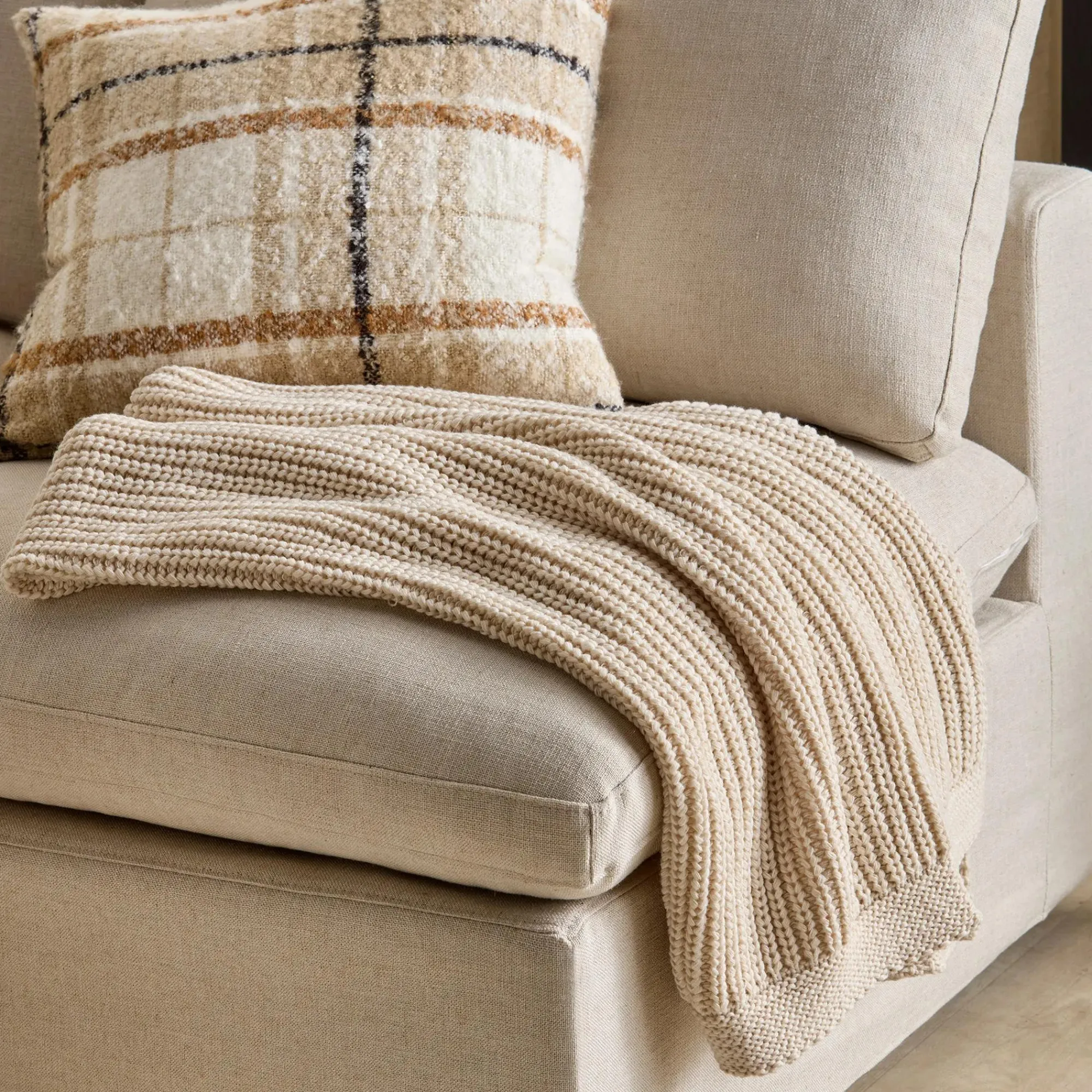 Discount Bouclair Ochre Ribba Throw