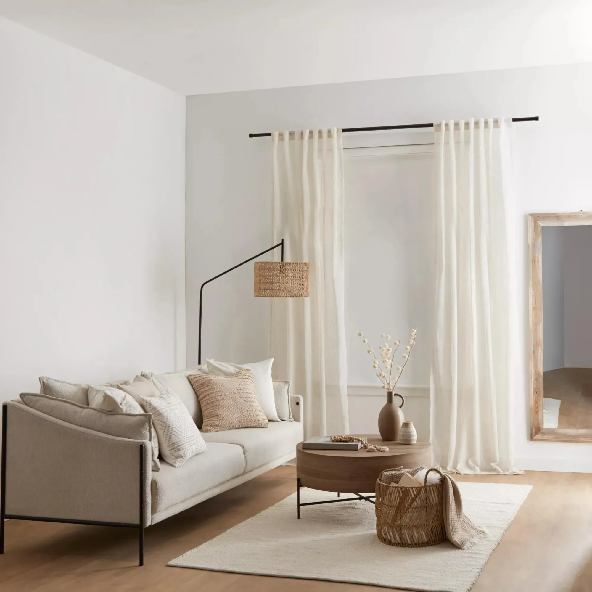 Outlet Bouclair Off White Chita Cordless Blackout Roller Shade