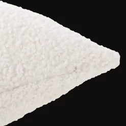 Outlet Bouclair Off White Doodle Boucle Decorative Throw Pillow