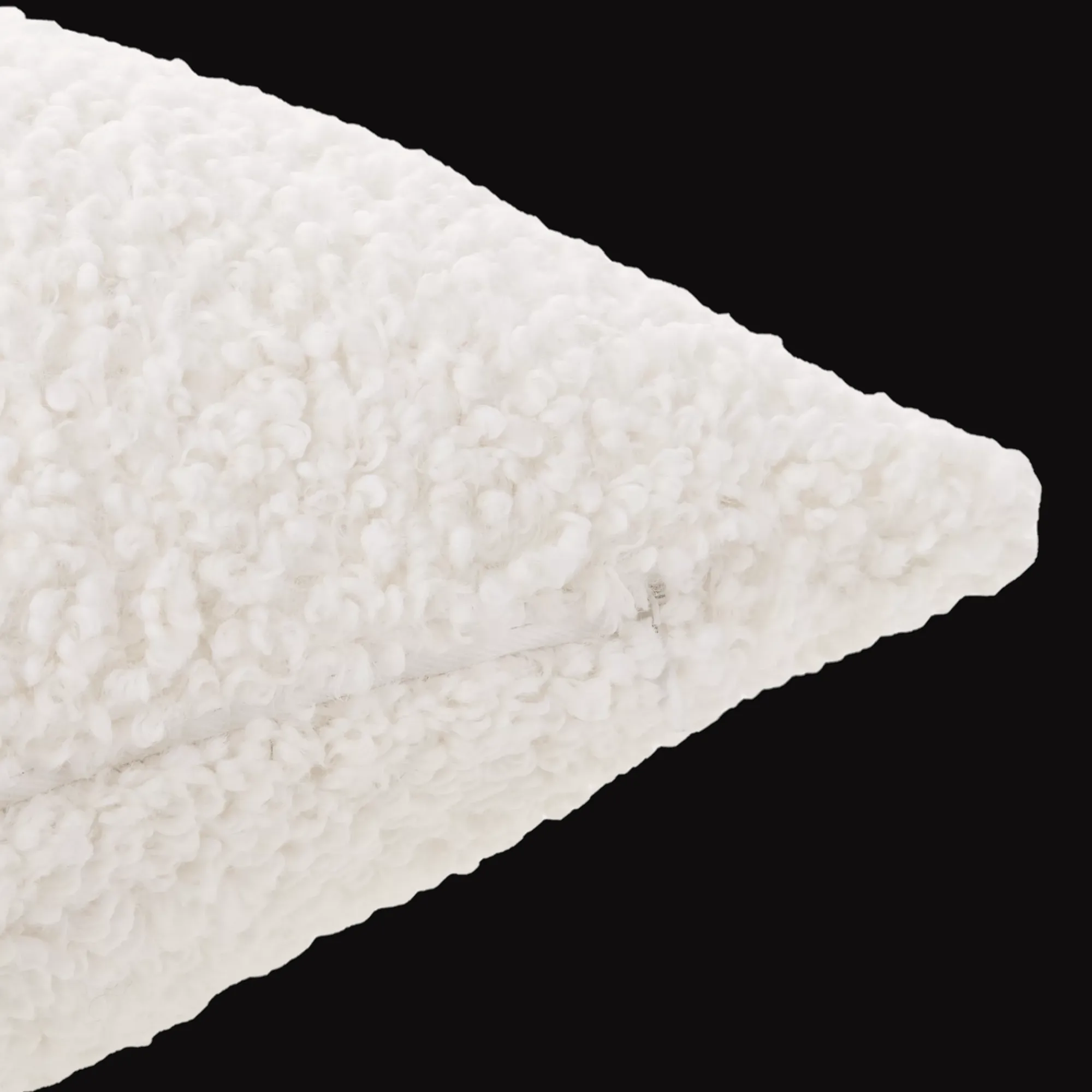 Outlet Bouclair Off White Doodle Boucle Decorative Throw Pillow