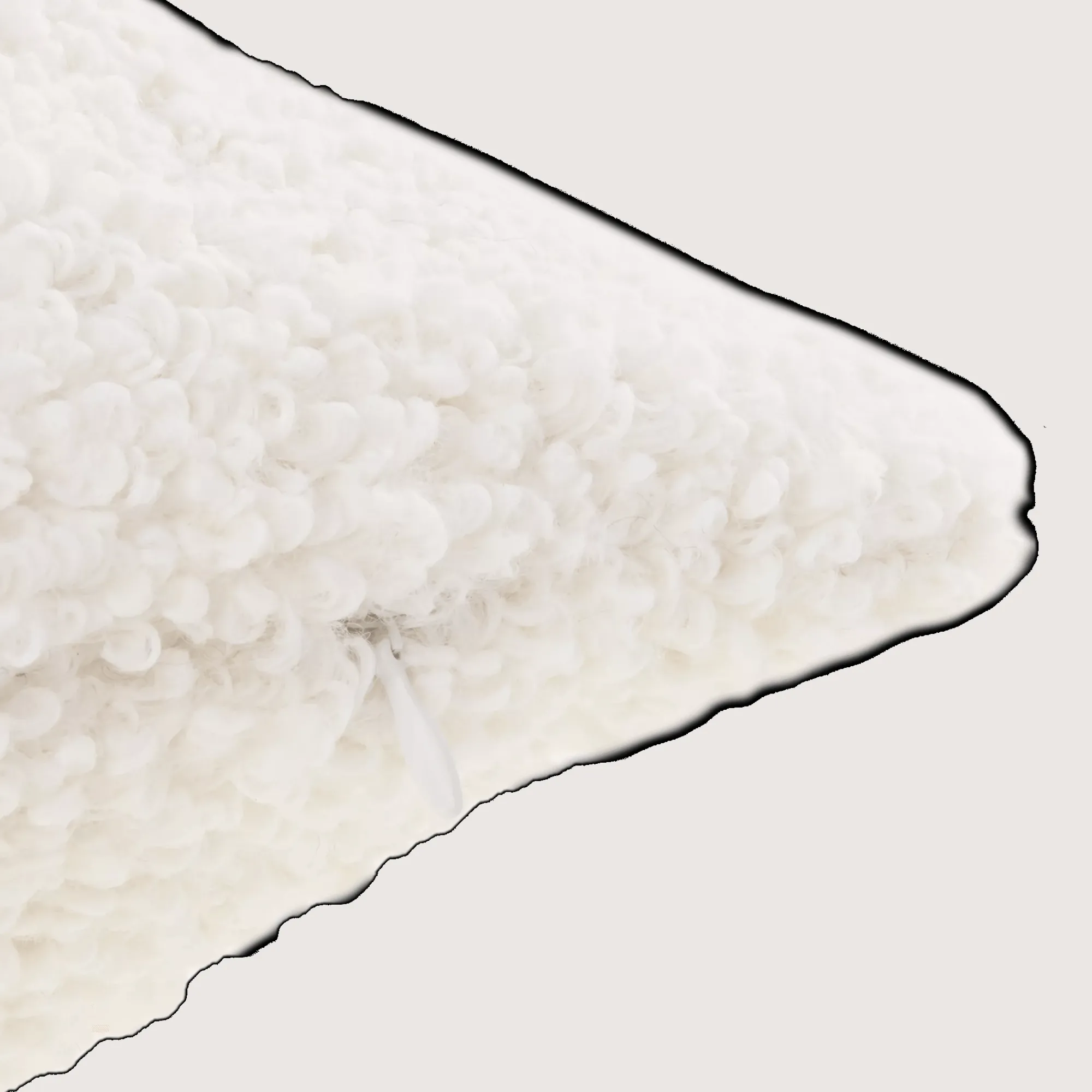 Bouclair Off White Doodle Boucle Lumbar Throw Pillow