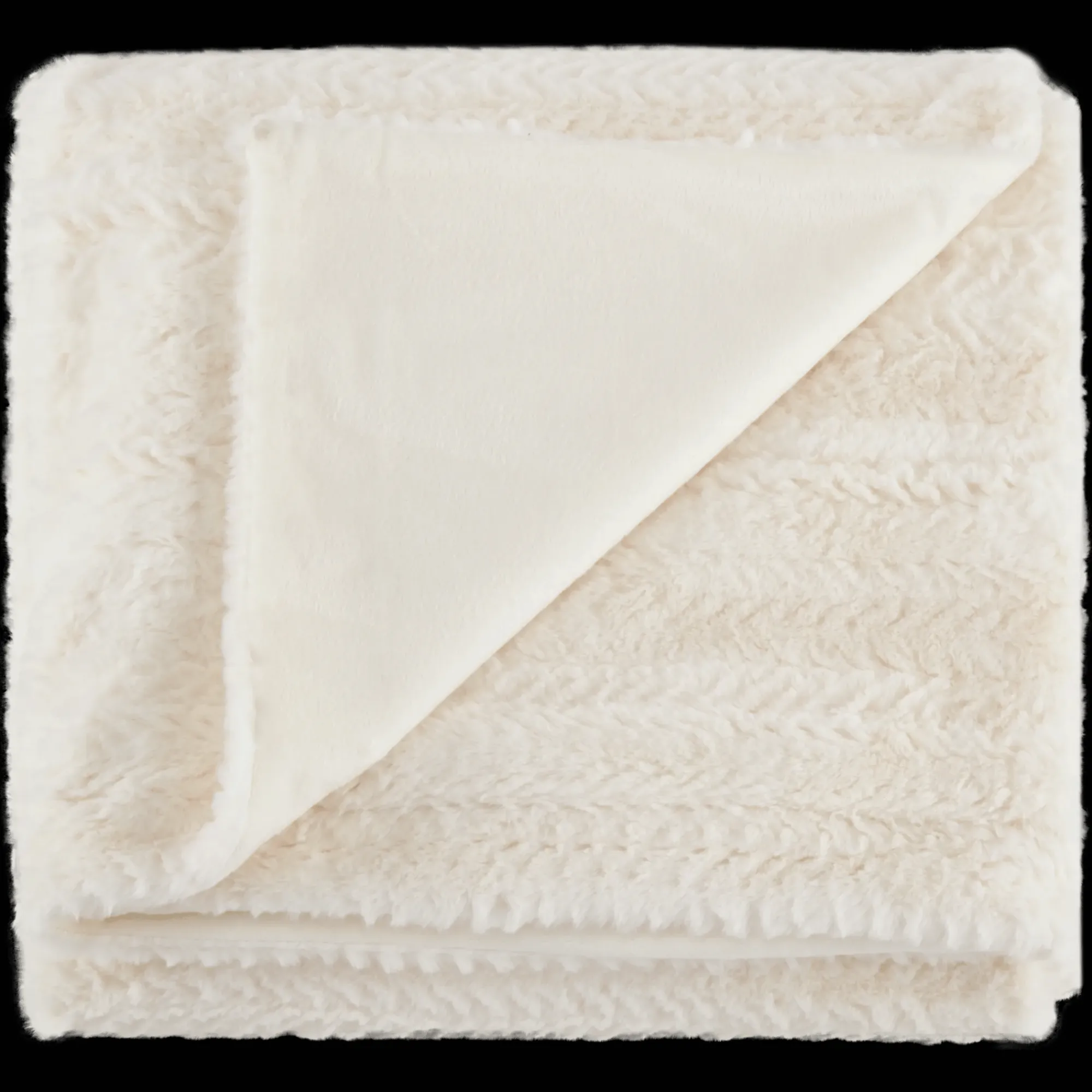 Discount Bouclair Off White Ellyn Faux Fur Throw