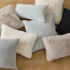 Online Bouclair Off White Maddox Faux Fur Decorative Pillow