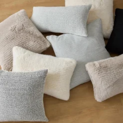 Online Bouclair Off White Maddox Faux Fur Decorative Pillow