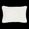 Bouclair Off White Maddox Faux Fur Decorative Lumbar Pillow