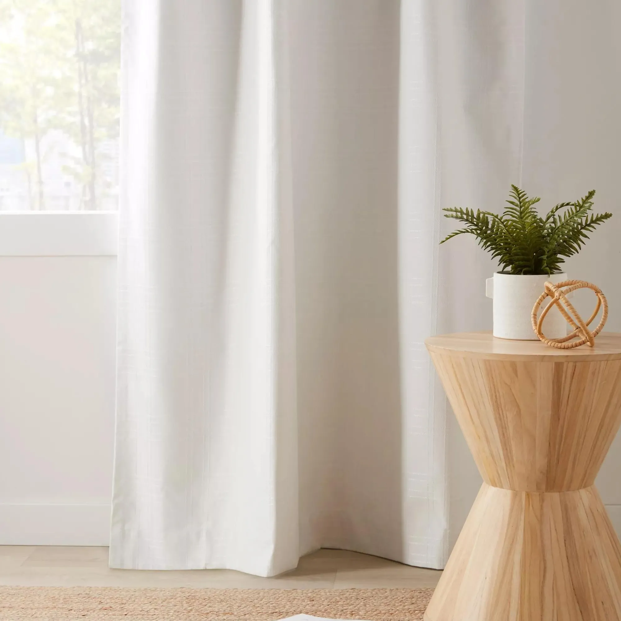 Clearance Bouclair Off White Mullins Blackout Back-Tab Curtain