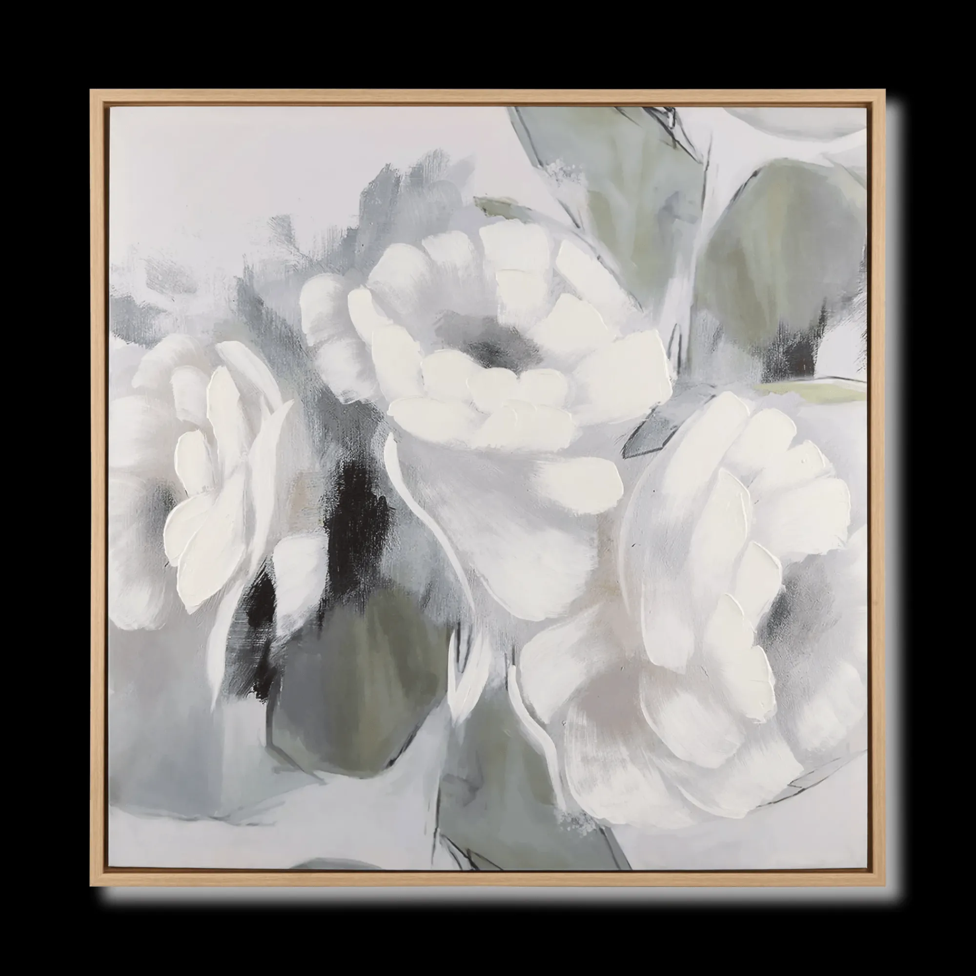 Online Bouclair Oil Painted Sage Bouquet Framed Art