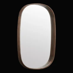 Best Bouclair Oval Walnut Mirror