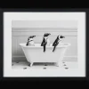 Best Bouclair Penguins in Bathtub Printed Framed Canvas
