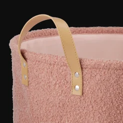 New Bouclair Pink Hamper with Boucle