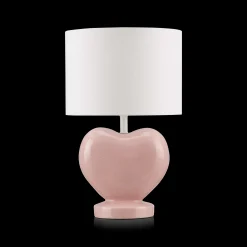 Clearance Bouclair Pink Heart Shaped Table Lamp