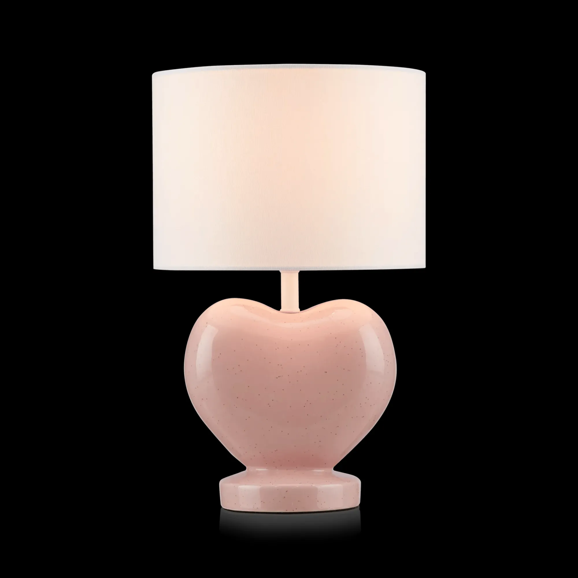 Clearance Bouclair Pink Heart Shaped Table Lamp