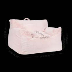 Discount Bouclair Pink Kids Furry Lounge Chair