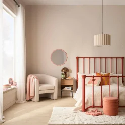 Online Bouclair Pink Scalloped Mirror