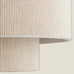 Discount Bouclair Ribbed Beige Ceiling Lamp