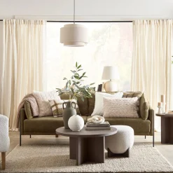 Discount Bouclair Ribbed Beige Ceiling Lamp