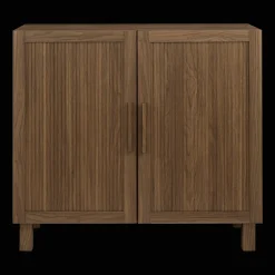 Discount Bouclair Ribbed Door Walnut Veneer Buffet