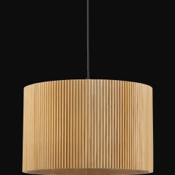 Best Bouclair Ribbed Wood Ceiling Lamp