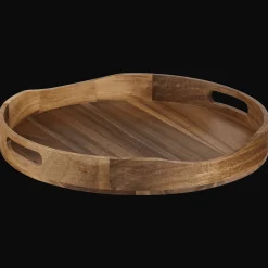 Bouclair Round Acacia Wood Tray