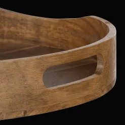 Bouclair Round Acacia Wood Tray
