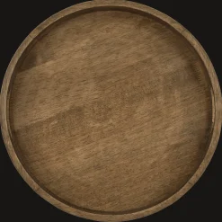 Outlet Bouclair Round Dark Wood Tray