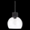 Clearance Bouclair Round Glass and Wood Ceiling Lamp