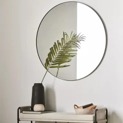New Bouclair Round Mirror with Black Frame