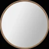 Clearance Bouclair Round Mirror with Natural Frame