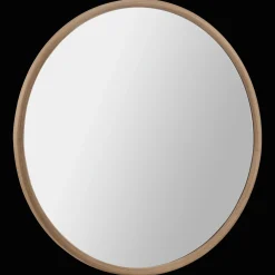 Clearance Bouclair Round Mirror with Natural Frame
