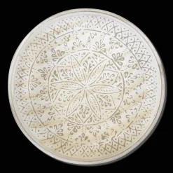 Clearance Bouclair Round Patterned Wood Tray