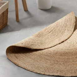 Bouclair Round Solid Jute Rug