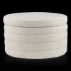 Outlet Bouclair Round Storage Fabric Ottoman
