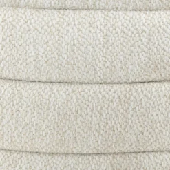 Outlet Bouclair Round Storage Fabric Ottoman