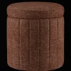 Sale Bouclair Round Storage Fabric Ottoman