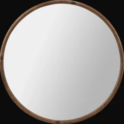 Bouclair Round Wood Frame Mirror