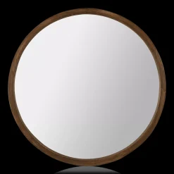 Sale Bouclair Round Wood Framed Mirror