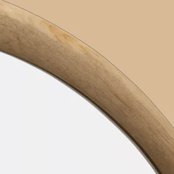 Hot Bouclair Round Wood-Framed Mirror