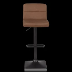 Sale Bouclair Rust Matte Faux Leather and Metal Adjustable Bar Stool