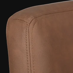 Sale Bouclair Rust Matte Faux Leather and Metal Adjustable Bar Stool