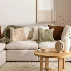 Outlet Bouclair Sage Ellyn Faux Fur Throw