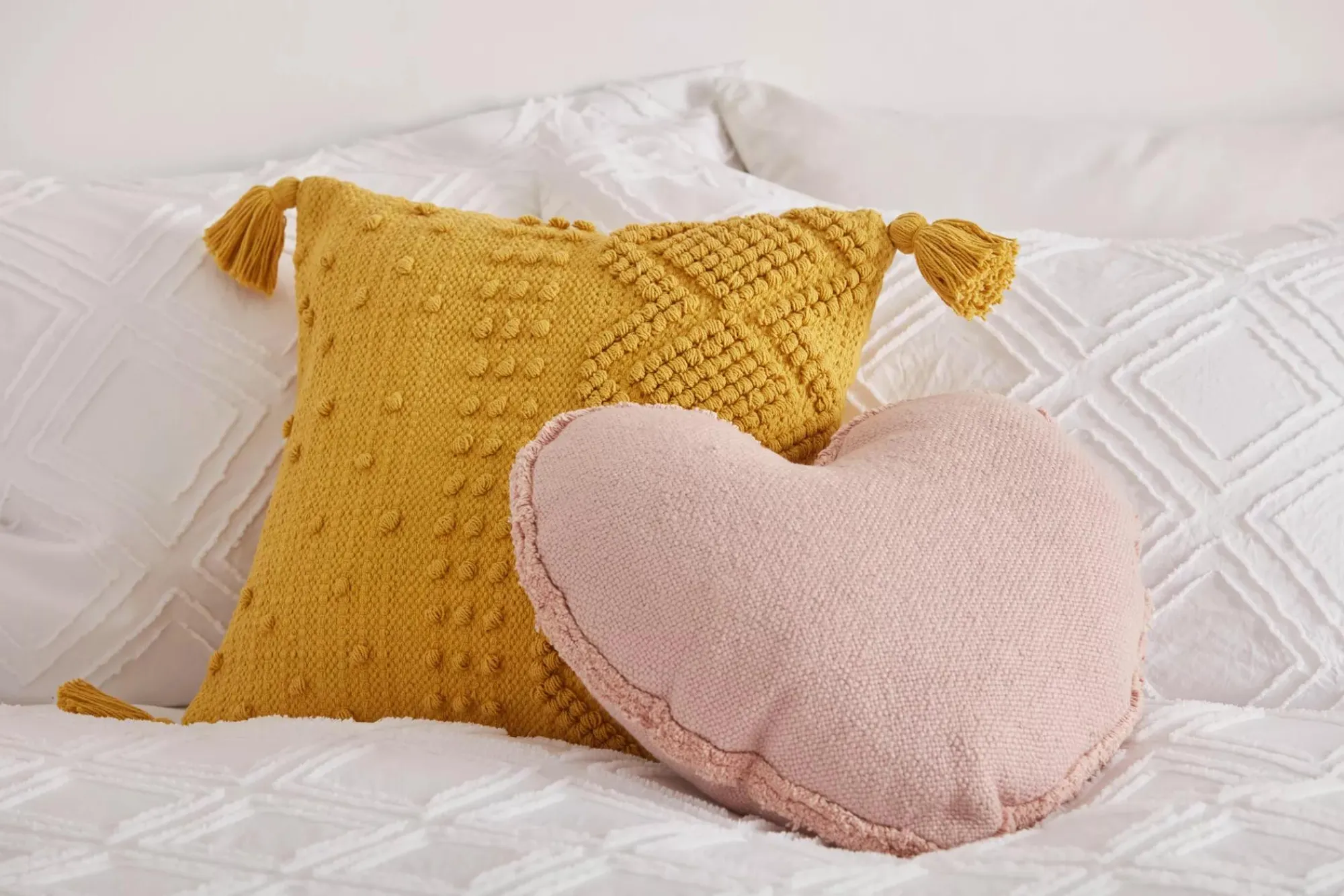 Clearance Bouclair Sekka Heart-Shaped Decorative Pillow