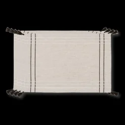 New Bouclair Set of 4 Fabric Placemats with Tassels