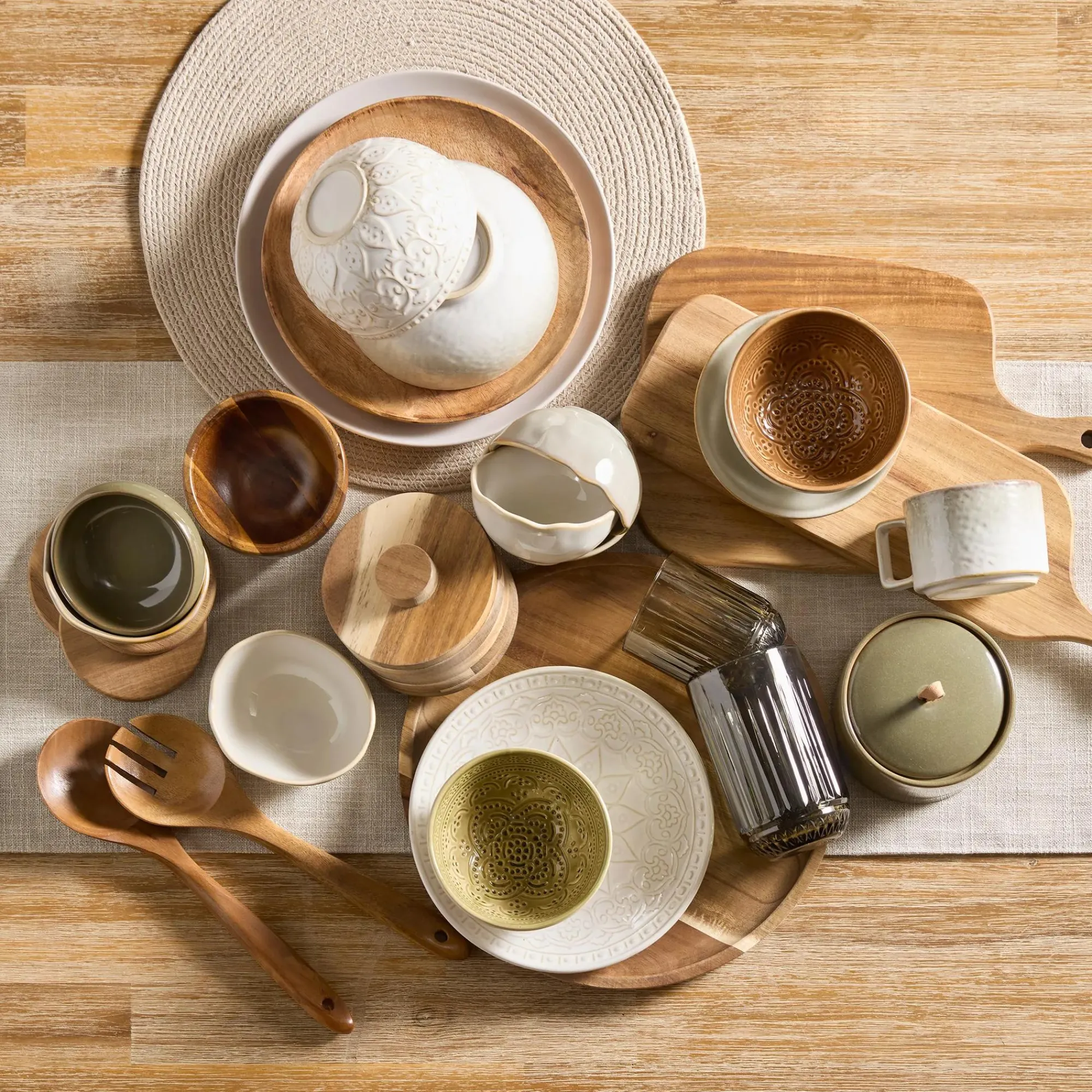 New Bouclair Set of Wood Spoon & Fork