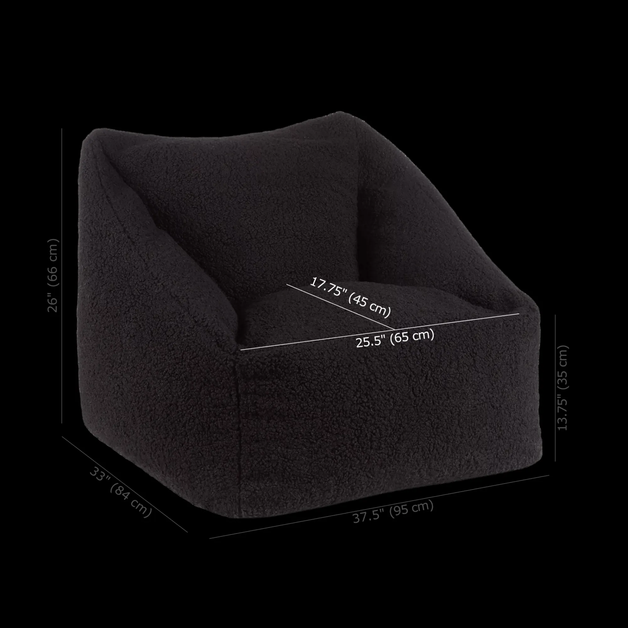 New Bouclair Sherpa Bean Bag Chair