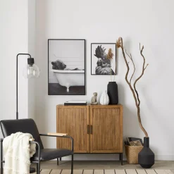 Sale Bouclair Slatted 2-Door Dark Wood Buffet