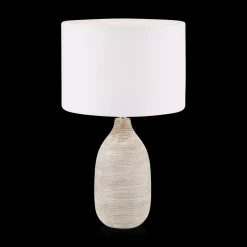 New Bouclair Striped Ceramic Table Lamp